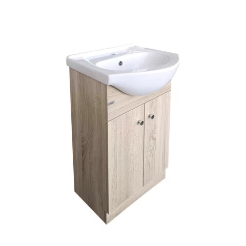 Mueble de baño de pie OAK 50 cm con bacha de Loza Mueble De Baño De Pie Oak 50 Cm Con Bacha De Loza