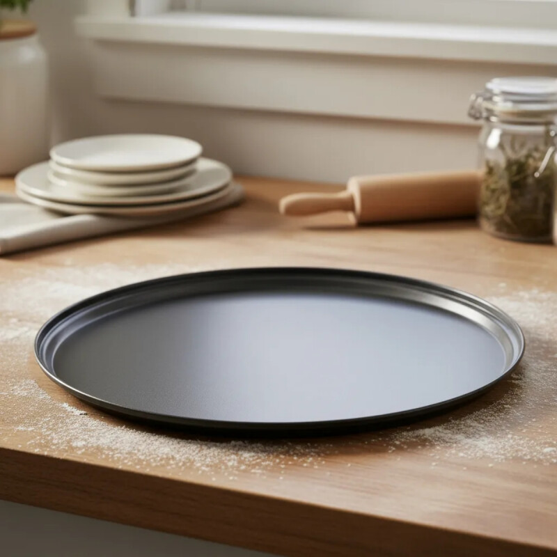 Asadera para pizza antiadherente 32 cm GRIS