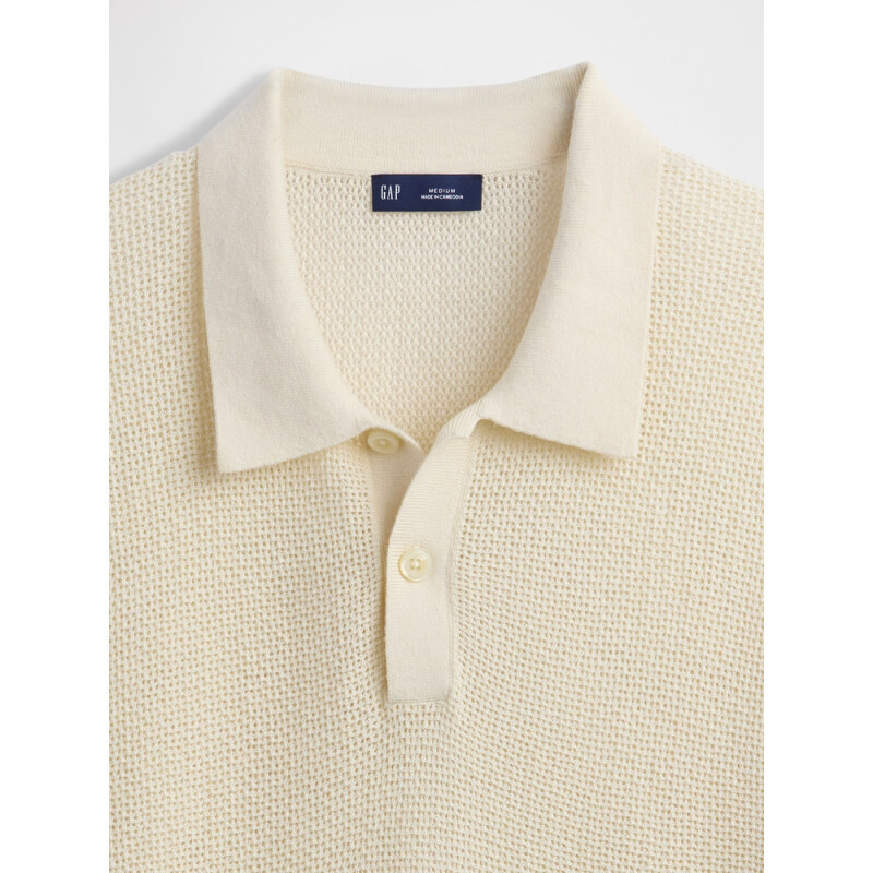 CROCHET TEXTURE POLO CHINO