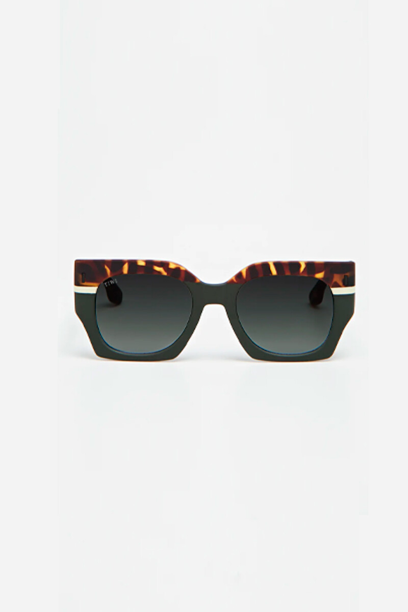 Lentes Tiwi Matt Rubber Tricolor Green/green Tortoise With Green Gradient Lenses