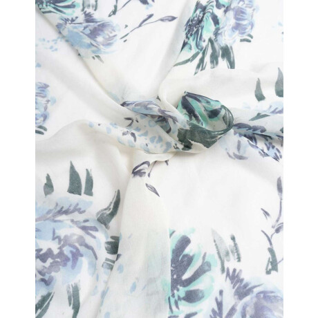 Pañuelo De Raso Con Estampado Romantico De Rosas Estampado Flores