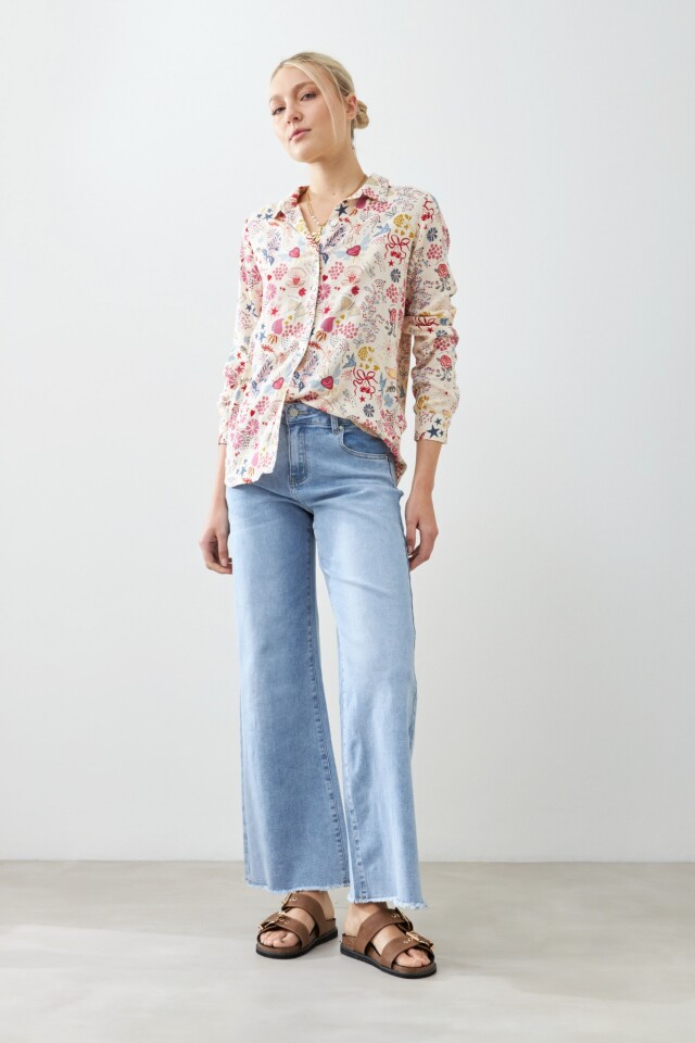 Camisa estampada multicolor