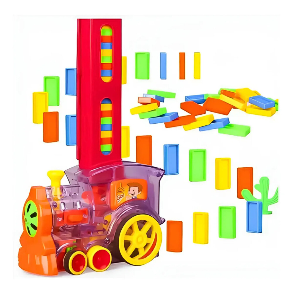 Tren de dominó didáctico con luces y sonido. Tren de dominó didáctico con luces y sonido.