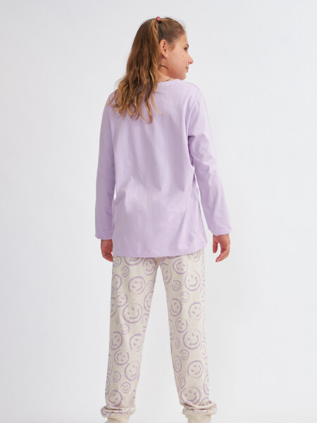 Set pijama largo estampado Lila