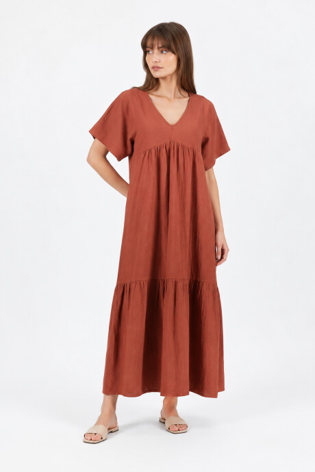 Vestido Vonina Terracota