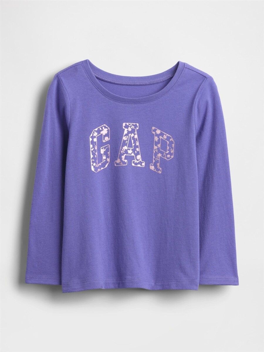 Remera Logo Gap Toddler Niña - Blue Iris 2 