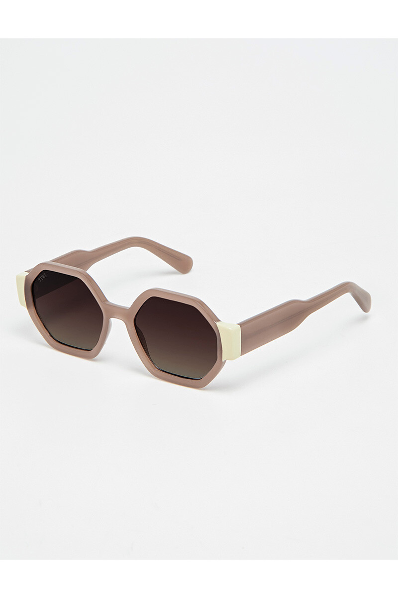 Lentes Tiwi Valette Shiny Coconut/beige With Brown Gradient Lense