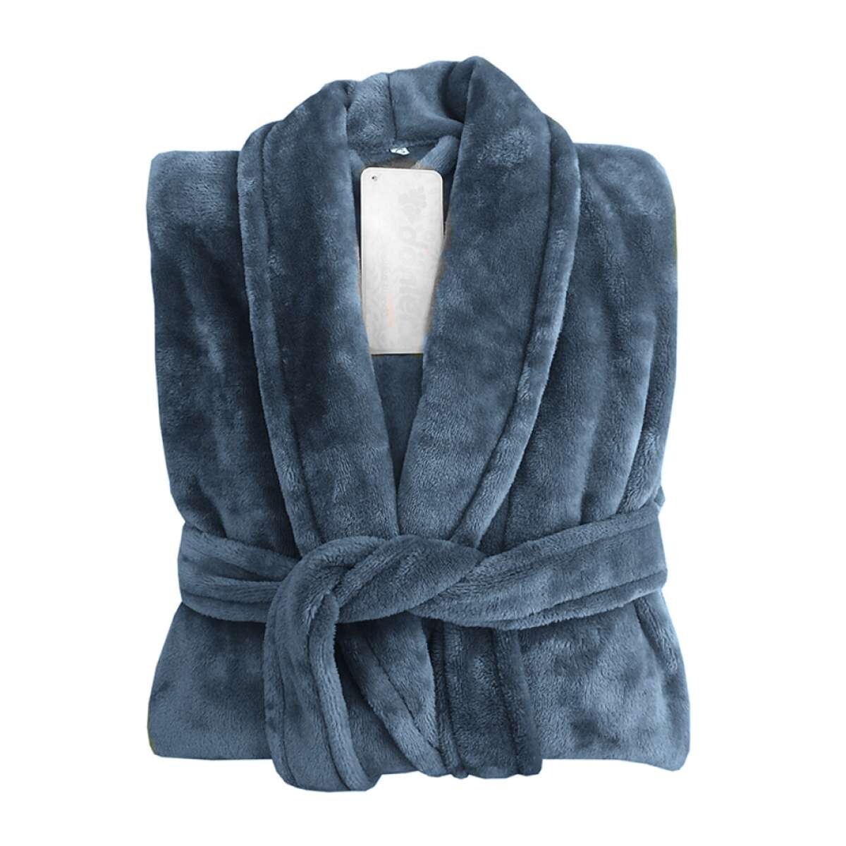 Bata de Cama Microfibra Home Class Talle P al XG - Petroleo 