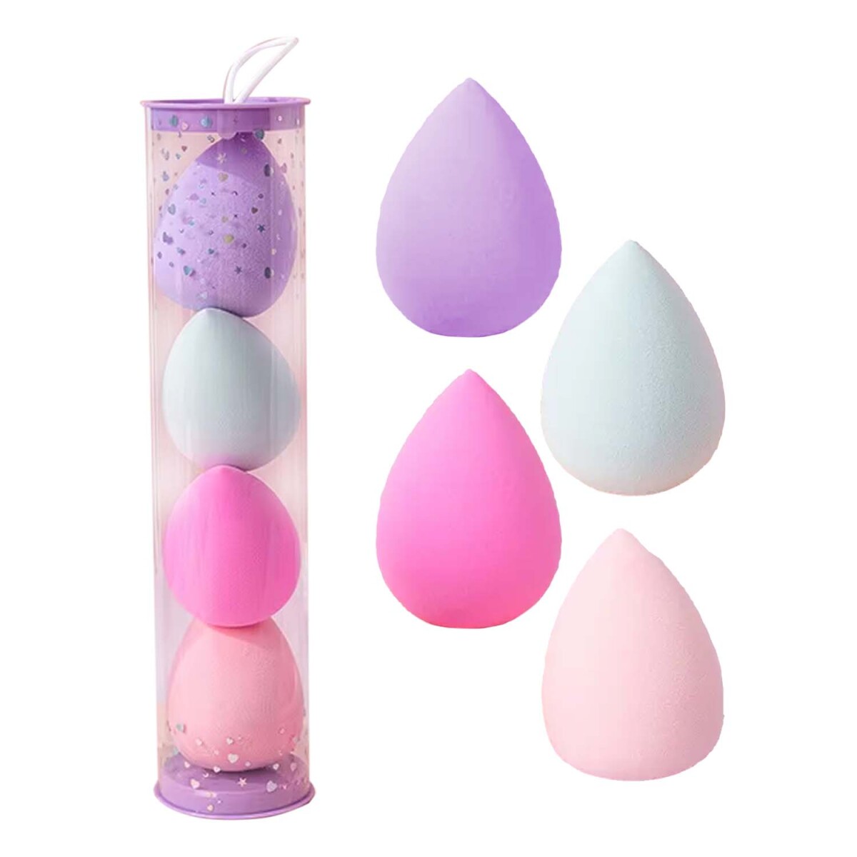 Set de 4 esponjas para Difuminar Maquillaje - Violeta 
