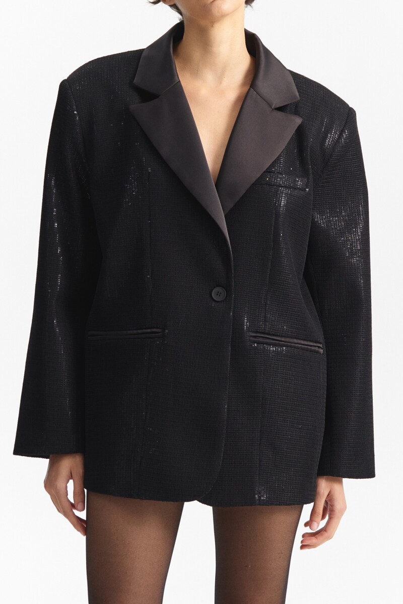 BLAZER COMBINADO Negro