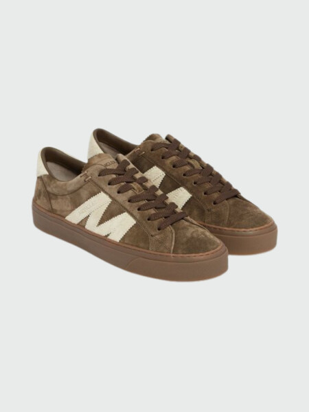 MONCLER - Zapatillas de piel Moncado2 Oliva