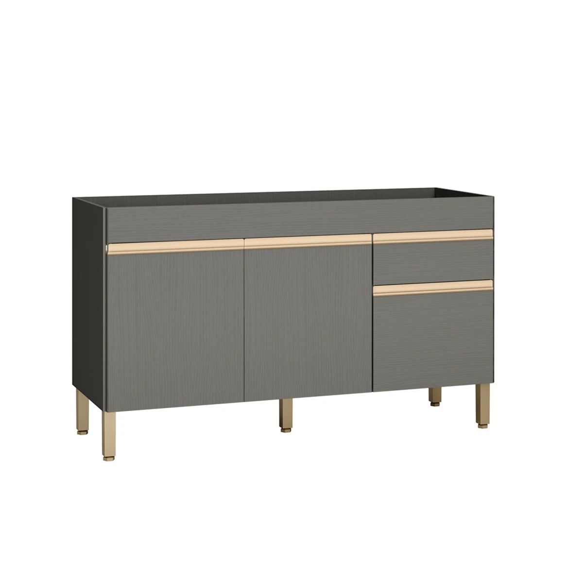 Modulo Bajo Mesada Sin Tapa Tres Puertas De 120 Cms. 