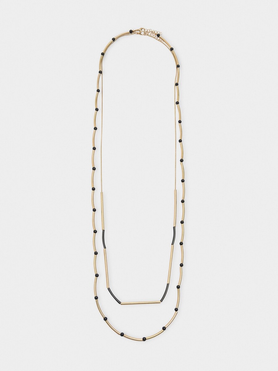Collar Con Abalorios De Resina negro