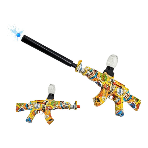 Arma De Orbeez Diseño Grafiti Ak47 Con Silenciador Arma De Orbeez Diseño Grafiti Ak47 Con Silenciador