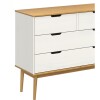 Cómoda 4 Cajones - Linea Nordica Roble/Blanco