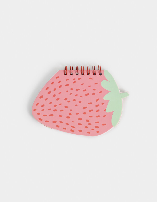 Anotadores Cuadernos y Memos Foodie Memo Anotador Frutilla - Rosa Claro