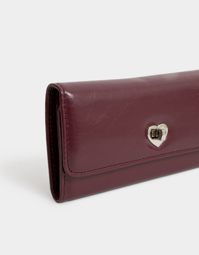 Ficheros Billetera Fichero Solapa - Rojo Burdeaux