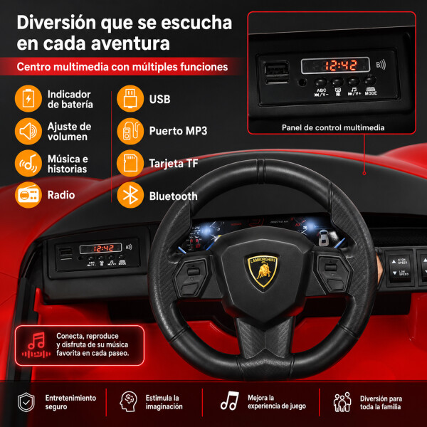 Auto A Batería Infantíl Lamborghini Sian Qls6388 AUTO ELECTRICO LAMBORGHINI QLS6388