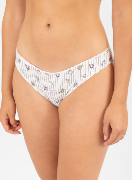 Bikini kitty & friends stripes Blanco