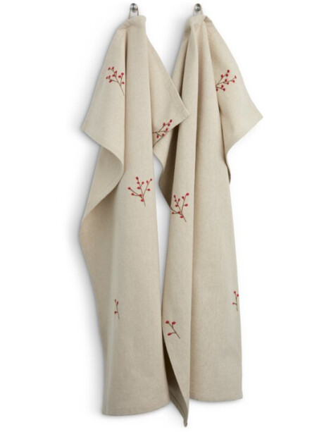 Repasador navideño HYME 50x70 cm beige 2u. Repasador navideño HYME 50x70 cm beige 2u.