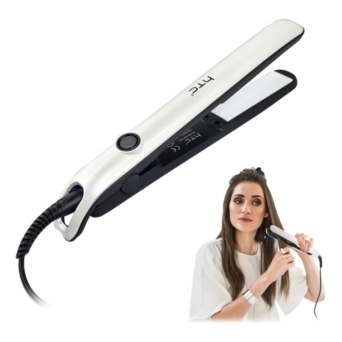 Planchita De Pelo Plancha Alisador Cabello Cerámica Htc 220° 