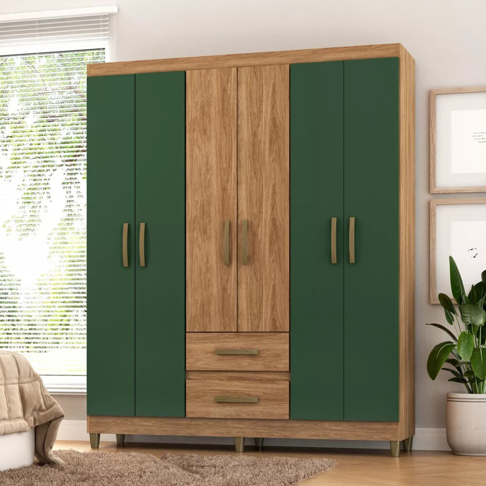 Combo dormitorio completo: Ropero + Sommier 2 plazas + Cómoda + 2 mesas de luz Combo dormitorio completo: Ropero + Sommier 2 plazas + Cómoda + 2 mesas de luz
