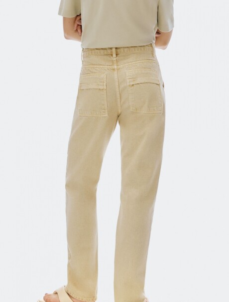 PANTALÓN CARGO RECTO BEIGE