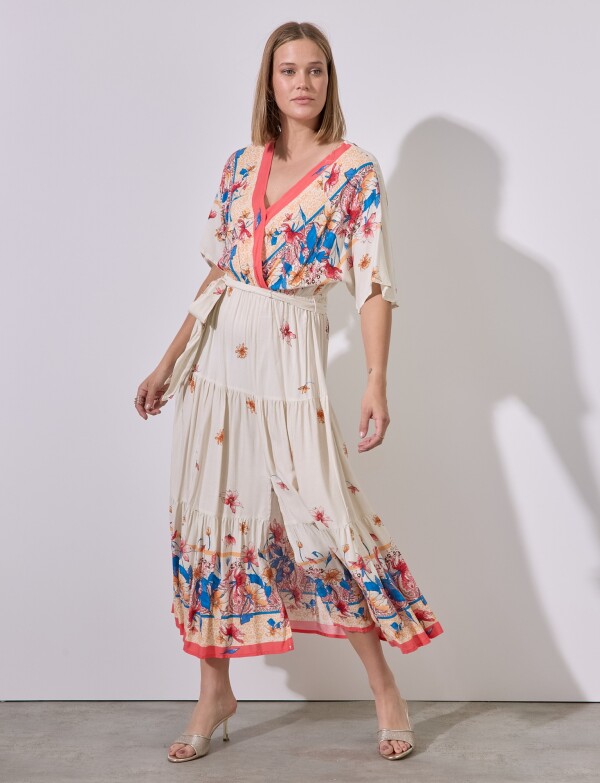 Vestido Maxi Print BLANCO/MULTI