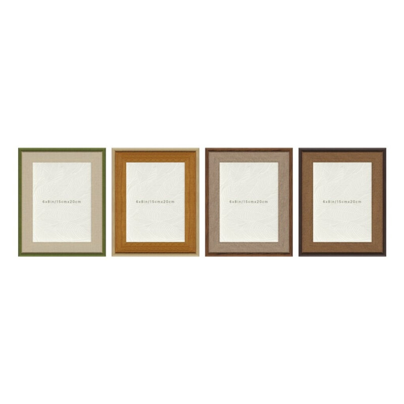 Portarretrato 13x18 dos tonos simil madera VERDE Y BEIGE