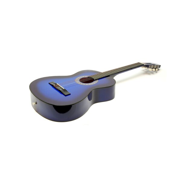 Guitarra Criolla Clasica Tamaño 4/4 39 Para diestros Con Estuche Funda Y Puas Imback Color Azul Guitarra Criolla Clasica Tamaño 4/4 39 Para diestros Con Estuche Funda Y Puas Imback Color Azul
