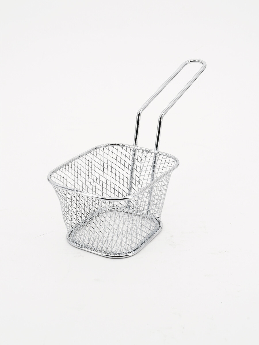 CANASTO INOX PAPAS FRITAS - PLATEADO 