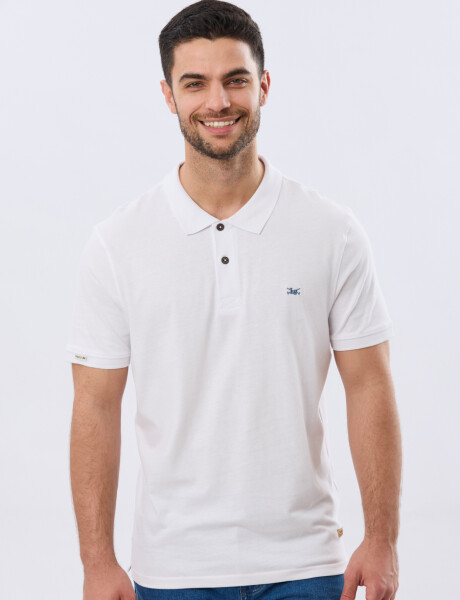REMERA POLO LISA JERSEY Blanco