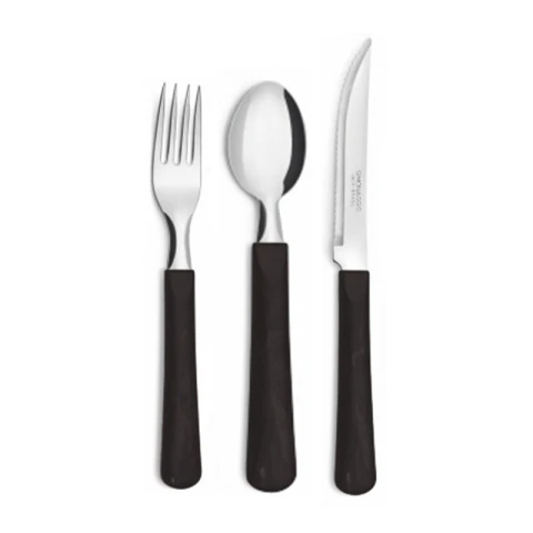 Set X3 Cubiertos Elementos de Simonaggio GRIS OSCURO