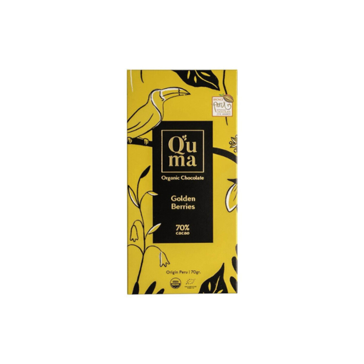 Chocolate Aguaymanto 70% Cacao 70 g Quma 