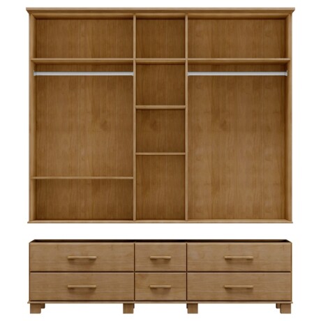Ropero Oro 5 Puertas 6 Cajones Natural U