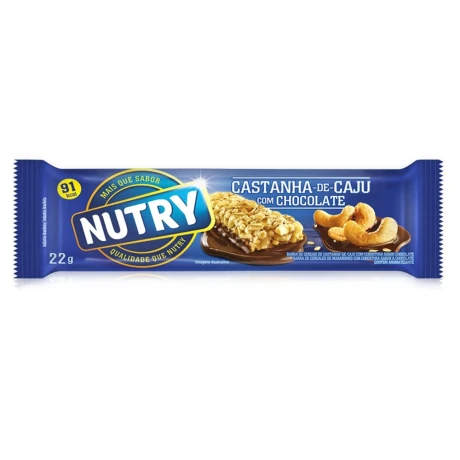 BARRA CEREAL NUTRY CASTAÑA CAJU C/CHOCO 22G BARRA CEREAL NUTRY CASTAÑA CAJU C/CHOCO 22G