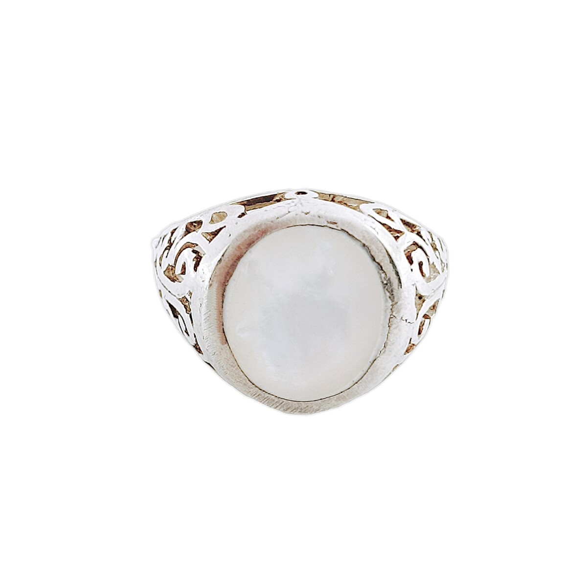 Anillo Mesa Circular-Plata 925-Piedra Nacar-AN3376 - conpiedra 