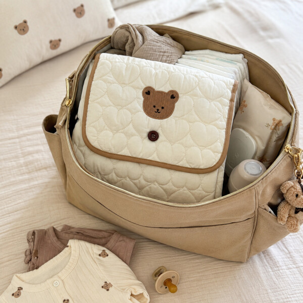 Cambiador De Pañales Plegable Portátil Acolchado Bebé Blanco 1