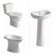 JUEGO DE LOZA SANITARIA ANDINA BLANCO BRILLANTE PARA BAÑO BLANCO