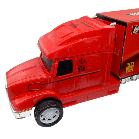 Camión A Fricción Doble Tráiler + 6 Cuatri Autitos Jug020025