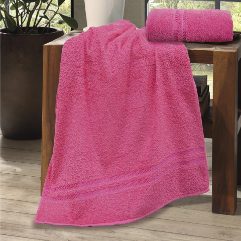 Toalla Paris 100% Algodón 65 x 140 cm Verde ROSA FUERTE