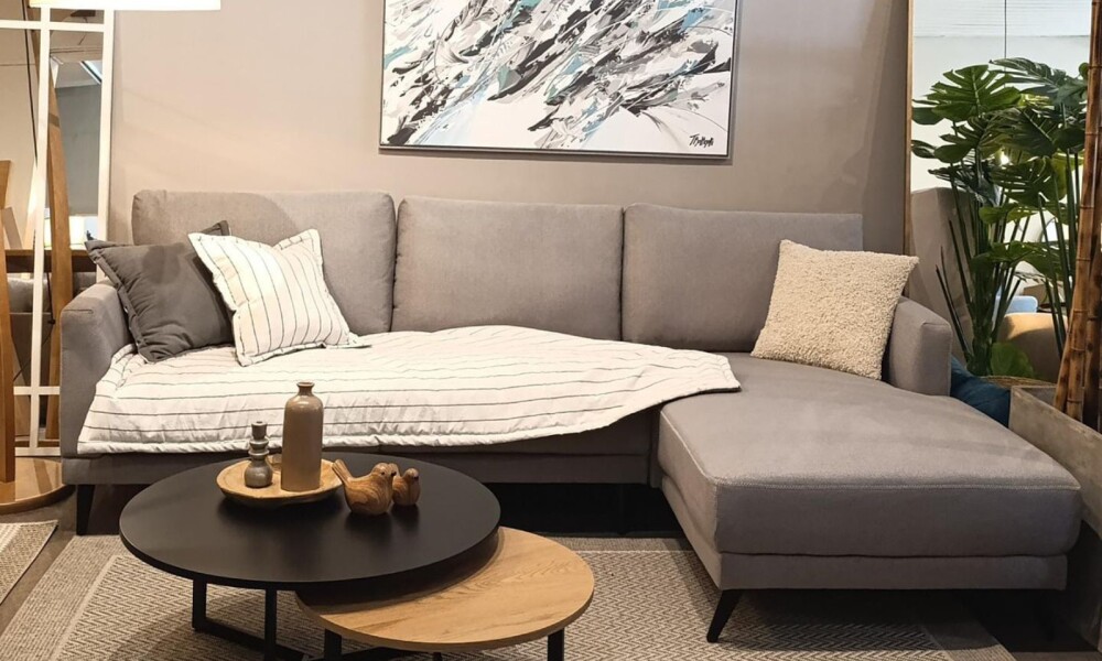 Sofa con Chaise MORGAN Gris