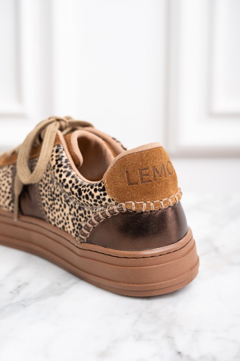 Zapatilla Animal Print Marron
