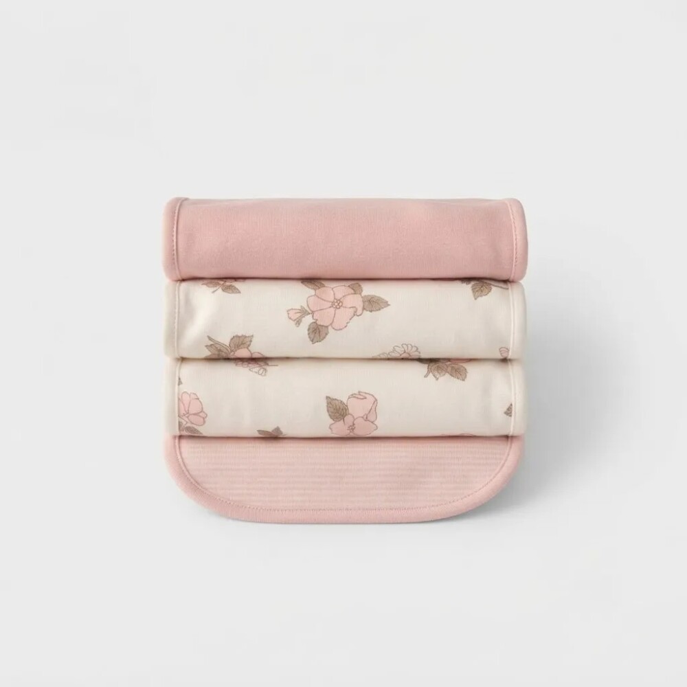 Set provecheros babitas x 4 XL CARTERS rosa flowers pastel