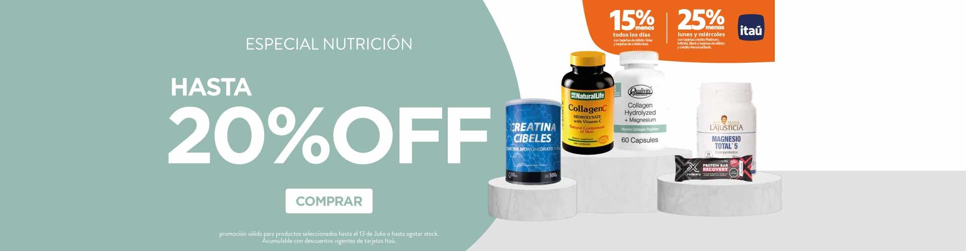 Especial Nutrición, hasta 20% off.