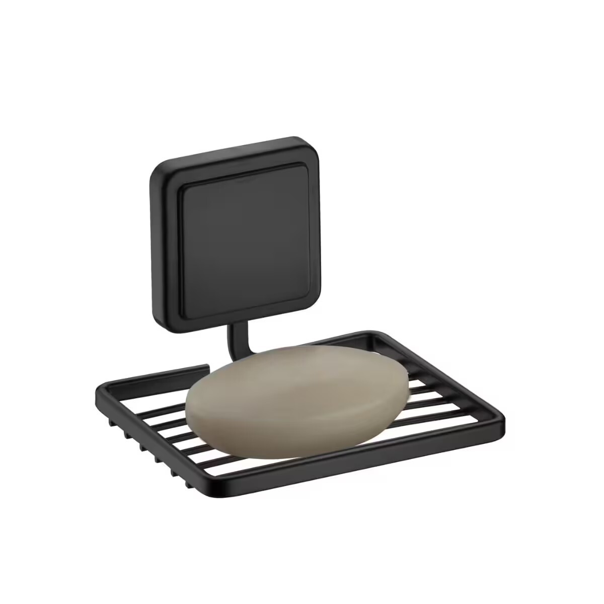 Jabonera Adhesiva Negro Mate 