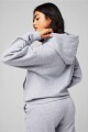 Polera Cozy Fleece Hoodie Mujer Classic Grey Heather