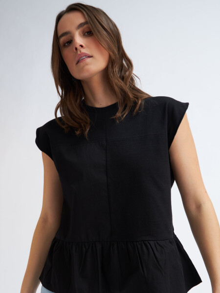 Camiseta sin mangas Negro