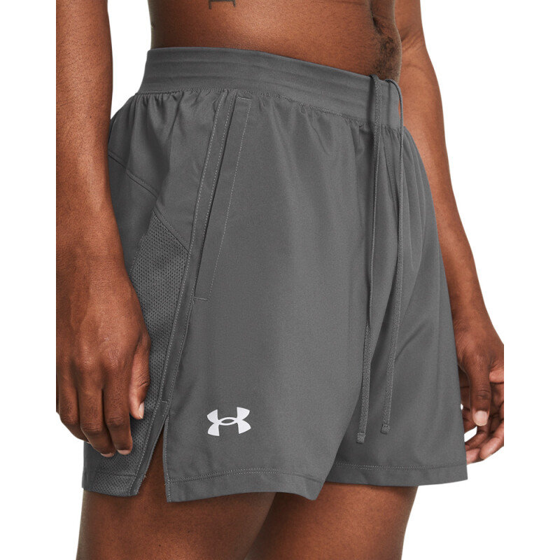 UA LAUNCH 5'' SHORTS-GRN GRY-025