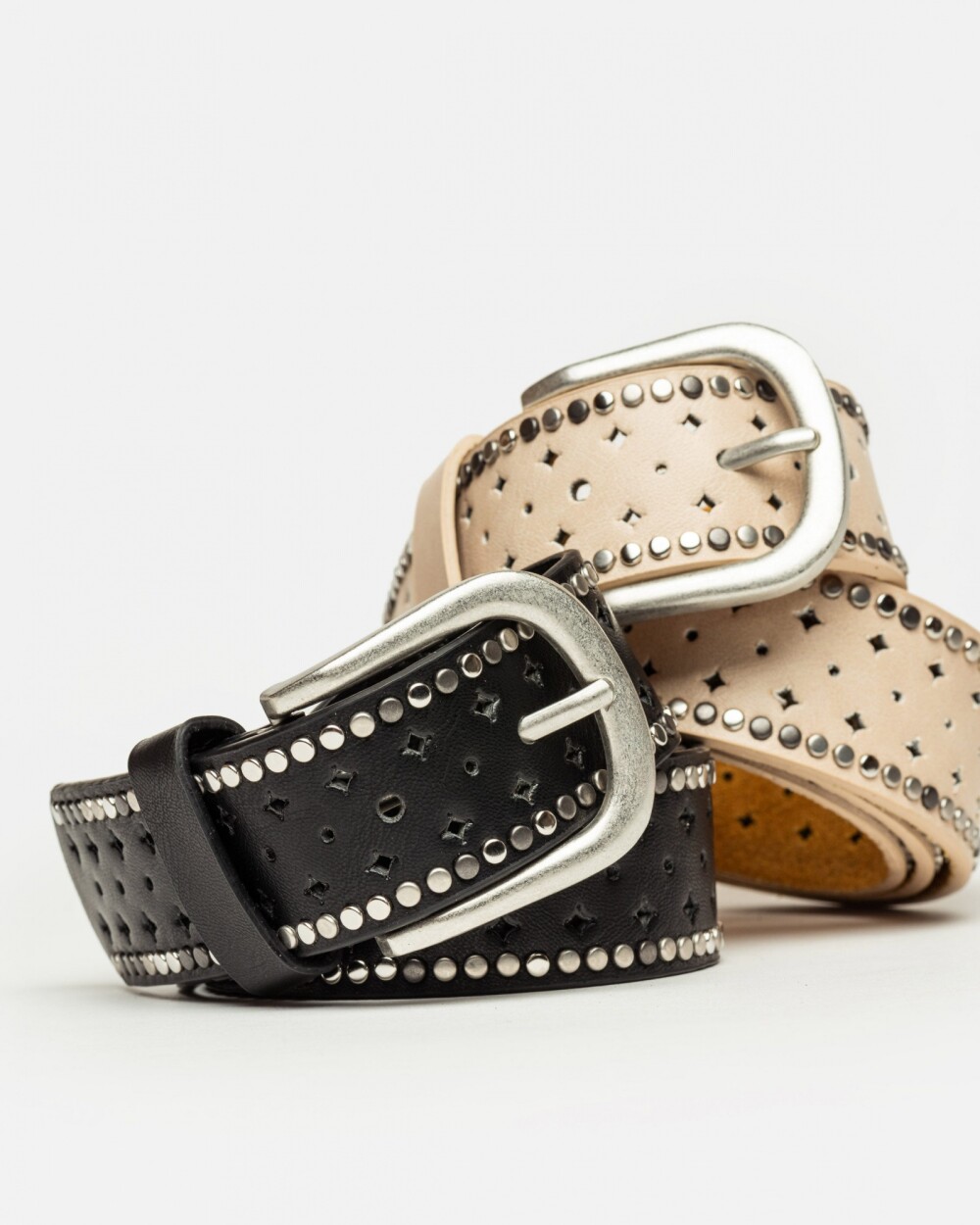 Cinturón Zeus en efecto cuero Negro